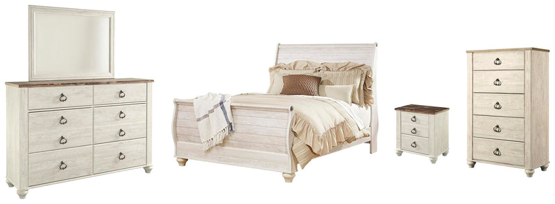 Juego de dormitorio con cama trineo Willowton