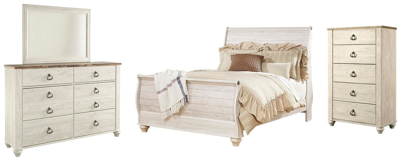 Juego de dormitorio con cama trineo Willowton