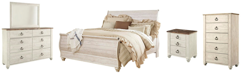 Juego de dormitorio con cama trineo Willowton