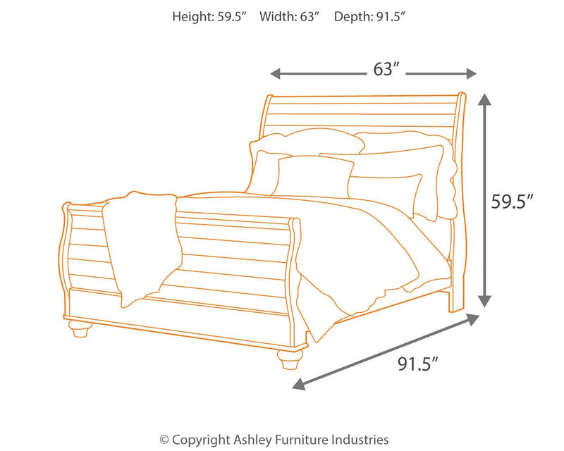 Willowton Sleigh Bed