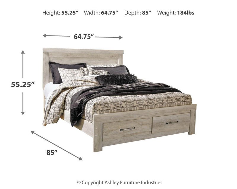 Cama de plataforma Bellaby con 2 cajones de almacenamiento
