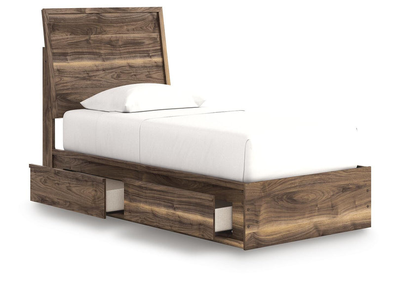 Cama con paneles y almacenaje Zadilyn