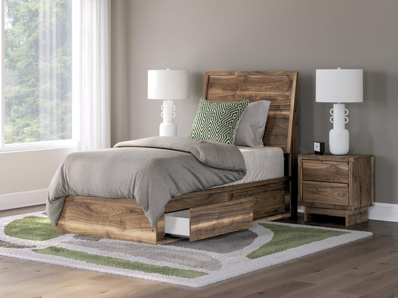 Cama con paneles y almacenaje Zadilyn