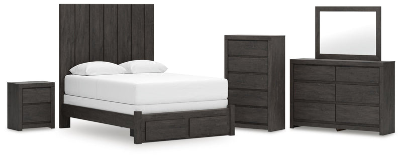 Dormitorio Fraluna Panel Storage Bed