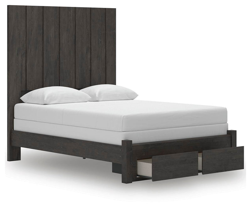 Cama con almacenaje en el cabecero Parlayon