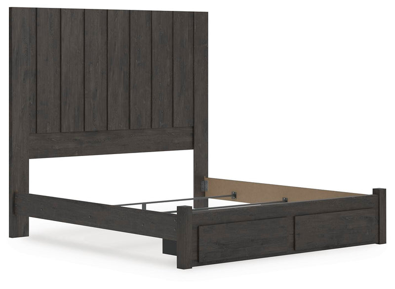 Cama con almacenaje en el cabecero Parlayon