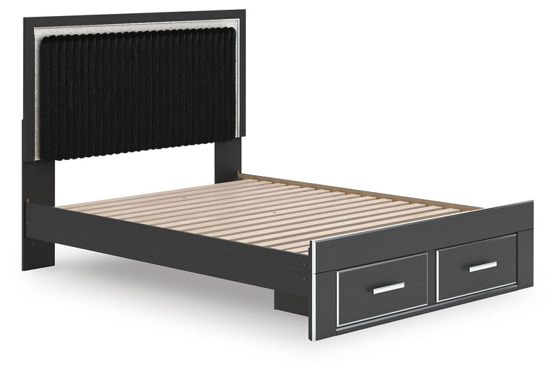 Birmonton Upholstered Panel Storage Bed
