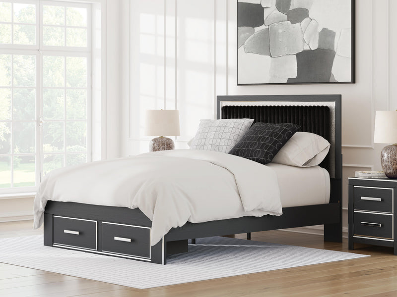 Birmonton Upholstered Panel Storage Bed