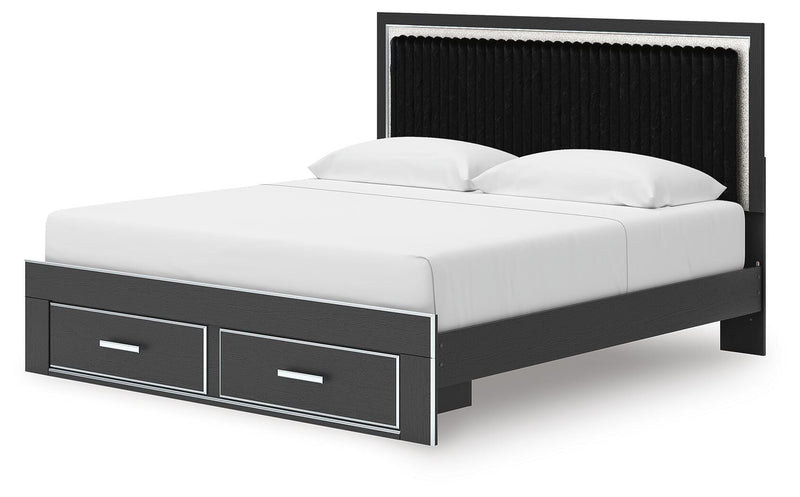 Birmonton Upholstered Panel Storage Bed