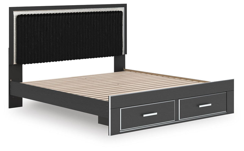 Birmonton Upholstered Panel Storage Bed