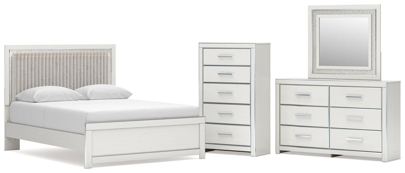 Juego de dormitorio Zuraleus con cama de plataforma tapizada