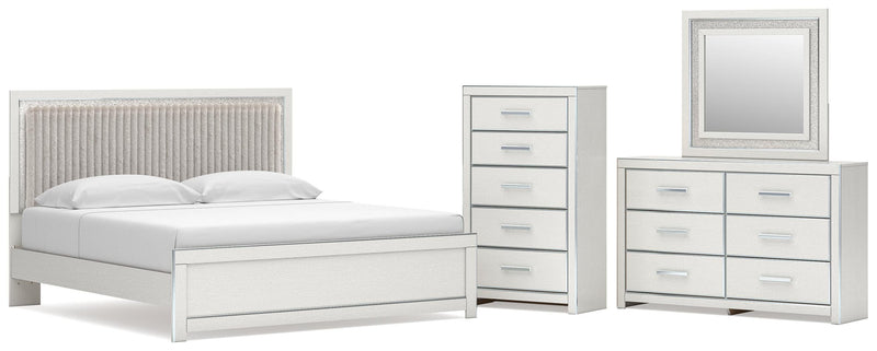 Juego de dormitorio Zuraleus con cama de plataforma tapizada