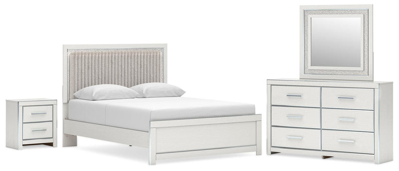 Juego de dormitorio Zuraleus con cama de plataforma tapizada