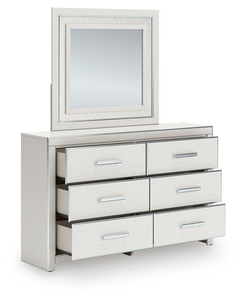 Juego de dormitorio Zuraleus con cama de plataforma tapizada