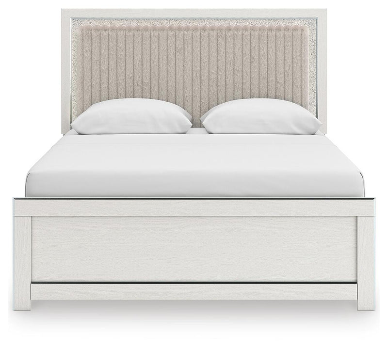 Juego de dormitorio Zuraleus con cama de plataforma tapizada