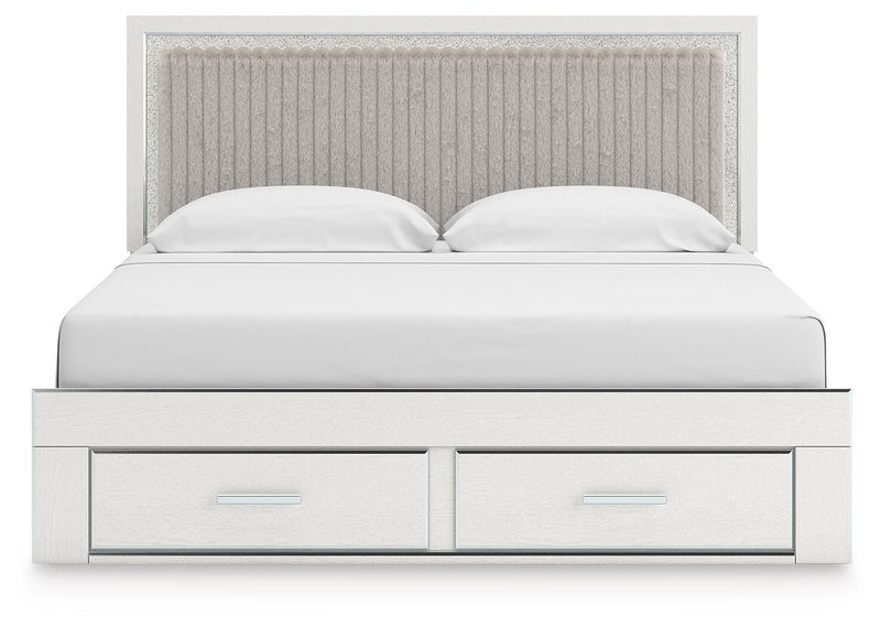 Birmonton Upholstered Panel Platform Storage Bed