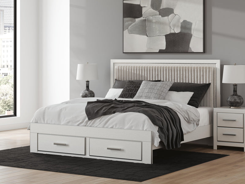 Birmonton Upholstered Panel Platform Storage Bed