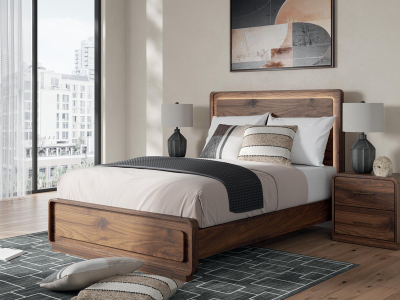 Cama con paneles Hollinaze