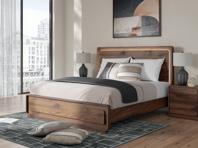 Cama con paneles Hollinaze