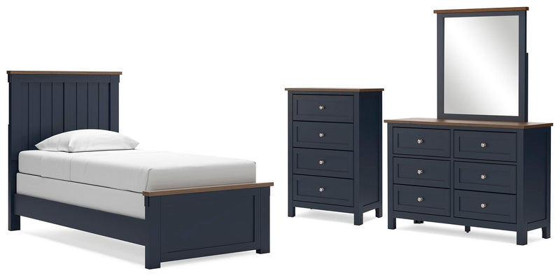 Juego de dormitorio Landocken con cama de paneles