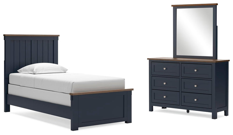 Juego de dormitorio Landocken con cama de paneles
