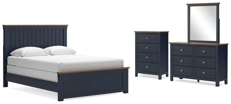 Juego de dormitorio Landocken con cama de paneles