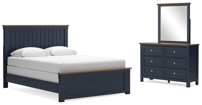Juego de dormitorio Landocken con cama de paneles