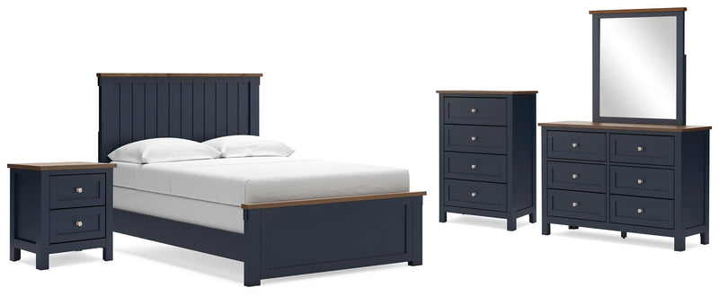Juego de dormitorio Landocken con cama de paneles