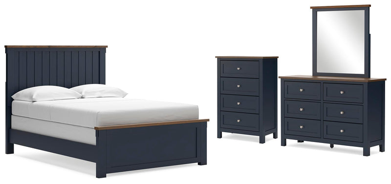 Juego de dormitorio Landocken con cama de paneles