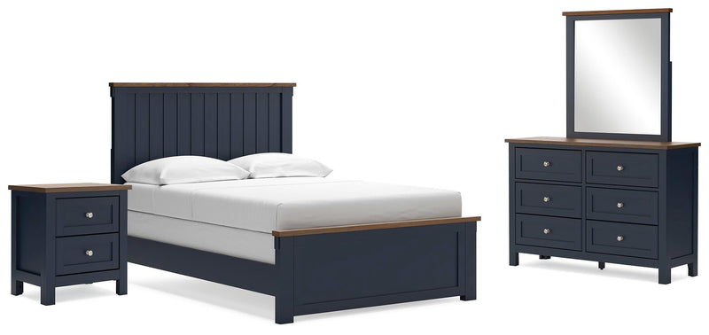 Juego de dormitorio Landocken con cama de paneles