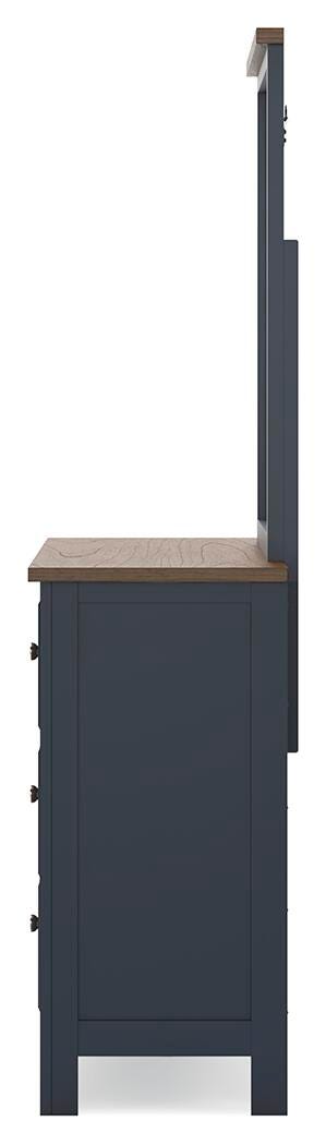Juego de dormitorio con cabecero tapizado Landocken