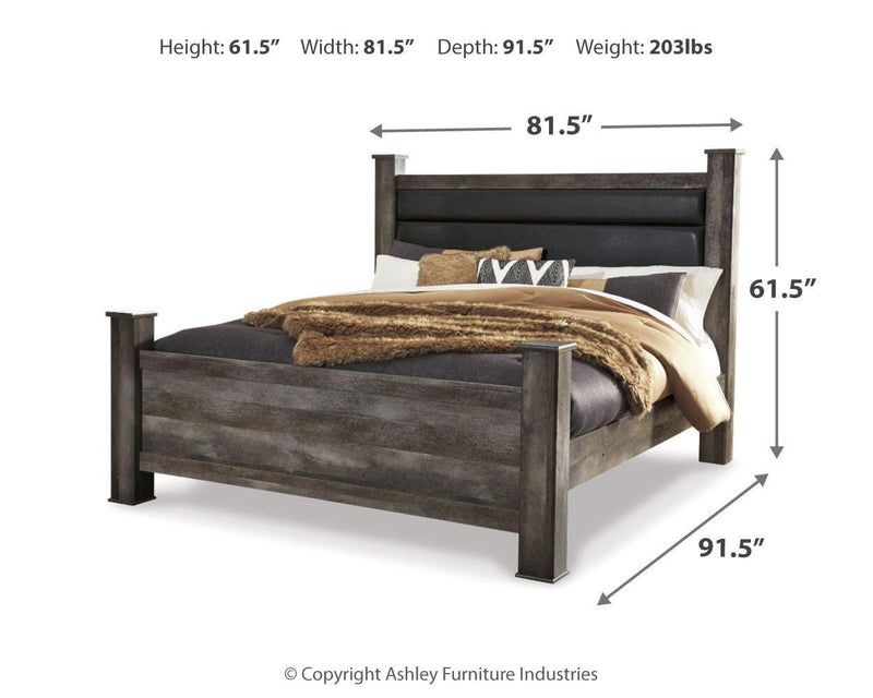 Juego de dormitorio con cama de cuatro postes Wynnlow