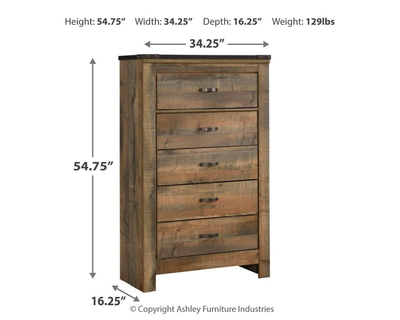Trinell Panel Headboard Bed Bedroom Set