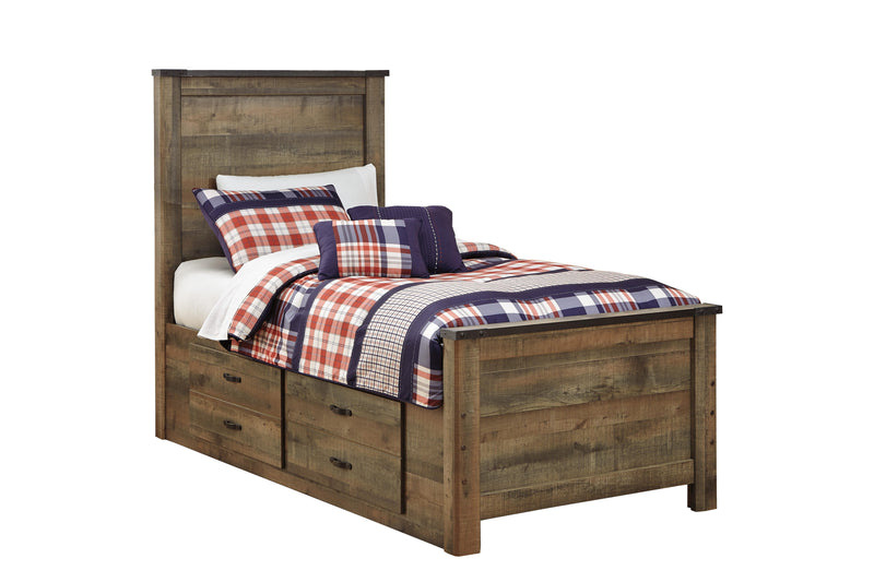 Trinell Panel Bed with 2 Storage Drawers