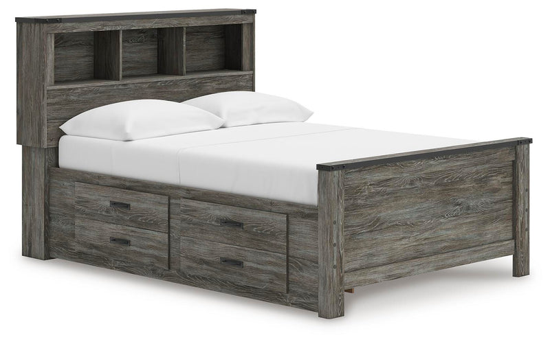 Frandern Bookcase Panel Bed with Storage
