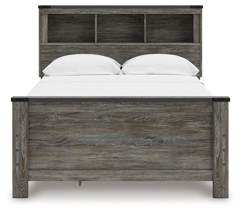 Frandern Bookcase Panel Bed with Storage