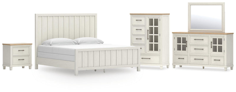 Juego de dormitorio de cama con paneles Shaybrock