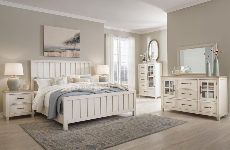 Juego de dormitorio de cama con paneles Shaybrock