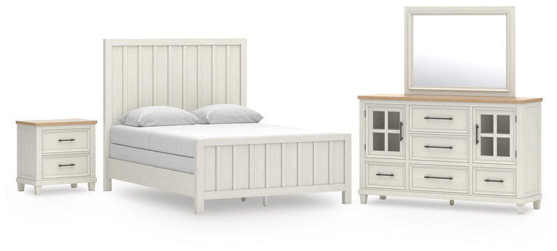 Juego de dormitorio de cama con paneles Shaybrock