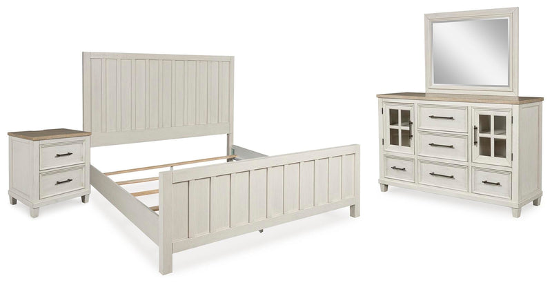 Juego de dormitorio de cama con paneles Shaybrock