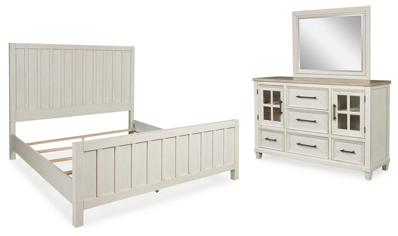 Juego de dormitorio de cama con paneles Shaybrock