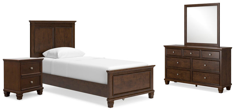 Juego de dormitorio de cama con paneles Danabrin