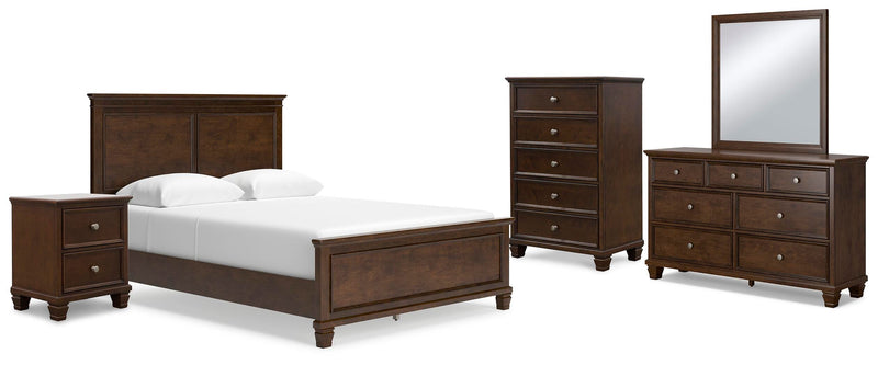 Juego de dormitorio de cama con paneles Danabrin