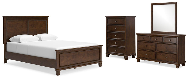 Juego de dormitorio de cama con paneles Danabrin