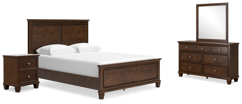Juego de dormitorio de cama con paneles Danabrin