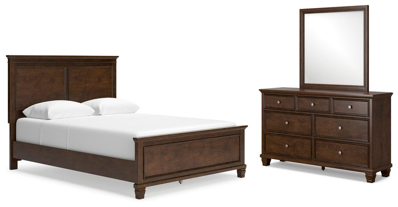 Juego de dormitorio de cama con paneles Danabrin