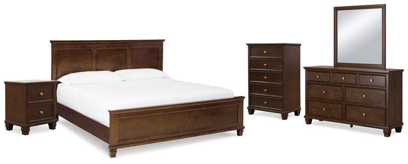 Juego de dormitorio de cama con paneles Danabrin