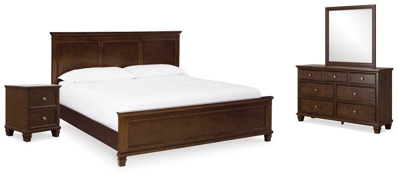 Juego de dormitorio de cama con paneles Danabrin