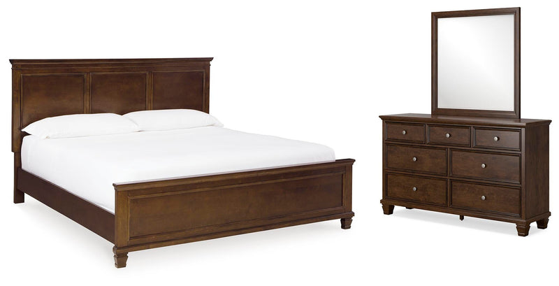 Juego de dormitorio de cama con paneles Danabrin