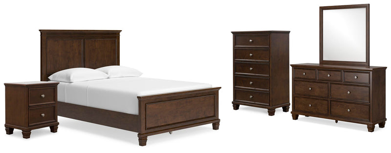 Juego de dormitorio de cama con paneles Danabrin